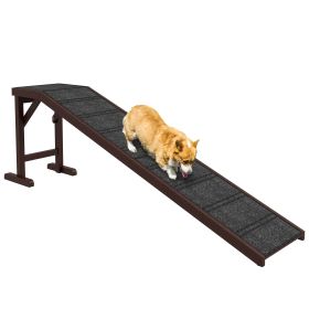 Pet Ramp For Dogs With Non-slip Carpet And Top Platform