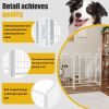 Dog Playpen Indoor 32 inch 8 Panels Metal Dog Pen Pet Dog Fence Outdoor Exercise Pen with Doors