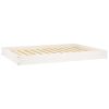 Dog Bed White 40"x29.1"x3.5" Solid Wood Pine