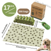 255 bags in 17 volumes Portable pet waste bag Environmental poop bag Portable biodegradable pet waste bag outdoor pet poop collection bag easy to carr