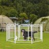 Dog Playpen Indoor 32 inch 8 Panels Metal Dog Pen Pet Dog Fence Outdoor Exercise Pen with Doors