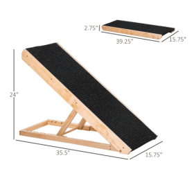 Elevated Pet Ramp For Dogs,, Height-adjustable And Foldable