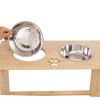 Height Small Puppy Dog Feeding Station for Messy Pets